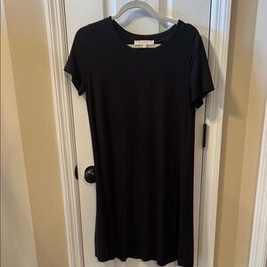LOFT Black Short Sleeve Dress